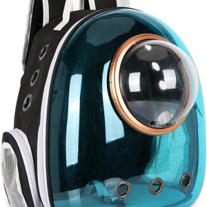 Pet Space Capsule Backpack, Small Medium Cat Puppy Dog Carrier, Transparent Breathable Heat Proof, Pet Carrier for Travel Hiking Walking Camping
